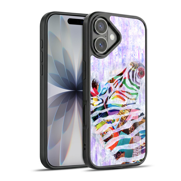 Artpoptart Animals Purple Zebra Gel Armour Case For Apple iPhone 17