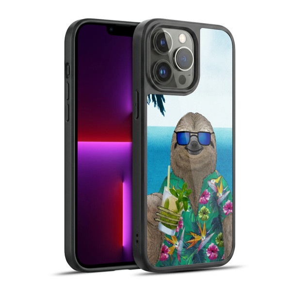 Barruf Animals Sloth In Summer Gel Armour Case For Apple iPhone 13 Pro Max