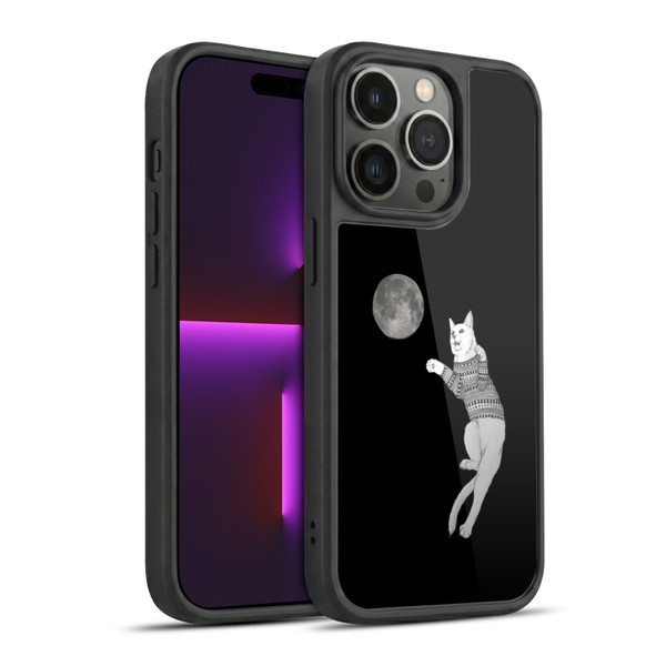 Barruf Animals Cat-ch The Moon Gel Armour Case For Apple iPhone 14 Pro