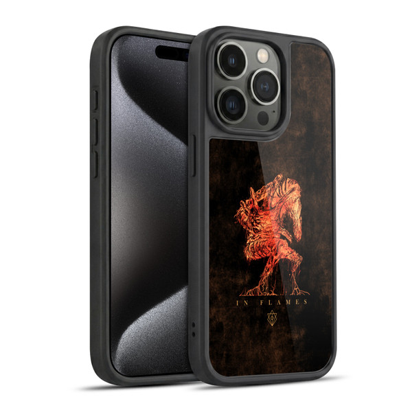 In Flames Metal Grunge Creature Gel Armour Case For Apple iPhone 15 Pro