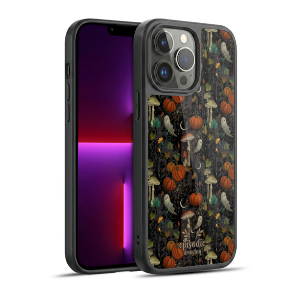 Episodic Drawing Spooky Patterns Whimsy Halloween Pumpkin Gel Armour Case For Apple iPhone 13 Pro Max