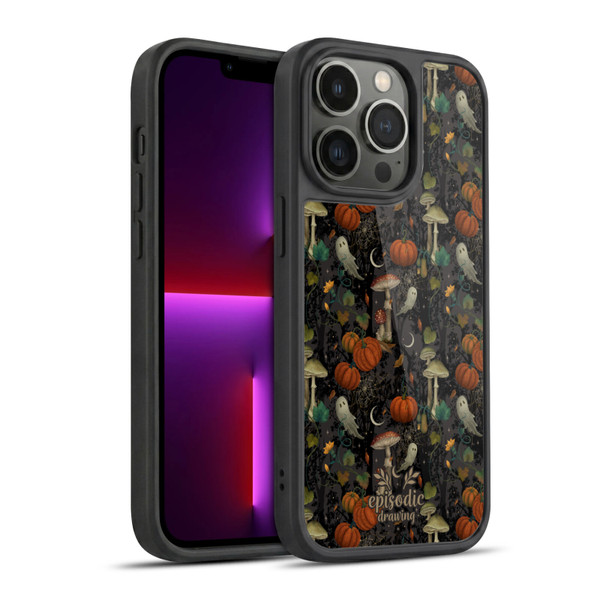 Episodic Drawing Spooky Patterns Whimsy Halloween Pumpkin Gel Armour Case For Apple iPhone 13 Pro