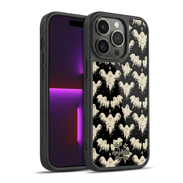 Episodic Drawing Spooky Patterns Halloween Ghost Gel Armour Case For Apple iPhone 14 Pro