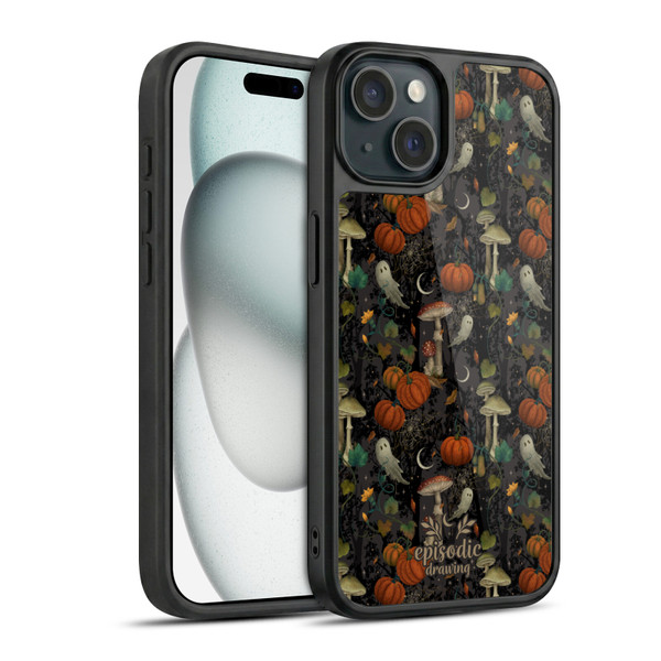 Episodic Drawing Spooky Patterns Whimsy Halloween Pumpkin Gel Armour Case For Apple iPhone 15