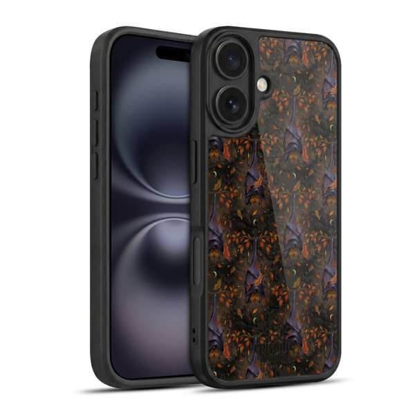 Episodic Drawing Spooky Patterns Autumn Bat Gel Armour Case For Apple iPhone 16