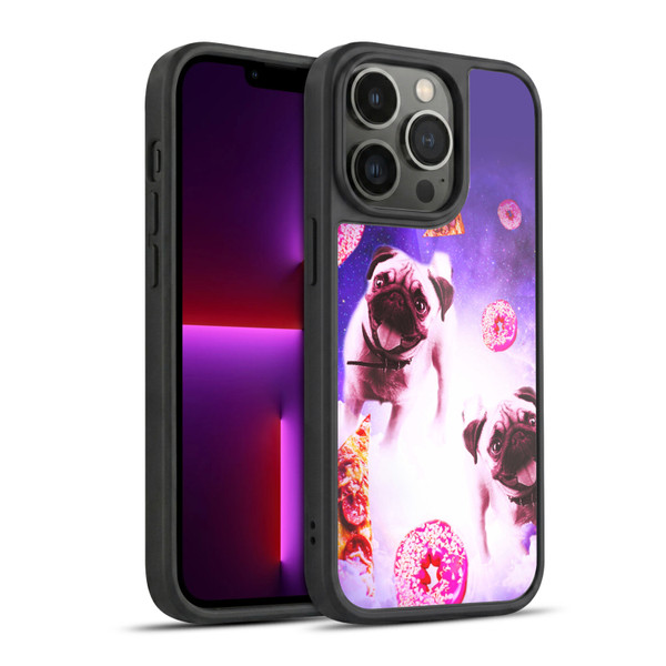 Random Galaxy Mixed Designs Pugs Pizza & Donut Gel Armour Case For Apple iPhone 13 Pro
