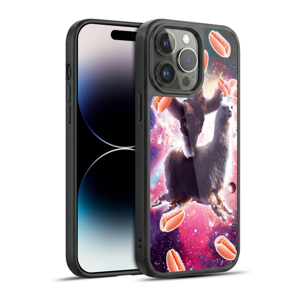 Random Galaxy Mixed Designs Cowboy Sloth Llama & Hotdog Gel Armour Case For Apple iPhone 14 Pro Max