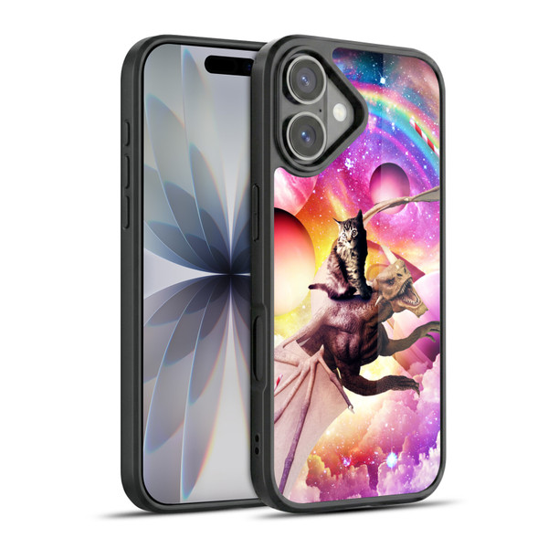 Random Galaxy Mixed Designs Space Dragon & Cat Gel Armour Case For Apple iPhone 17