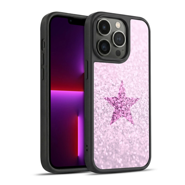 Monika Strigel Glitter Star Pastel Pink Gel Armour Case For Apple iPhone 13 Pro