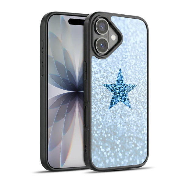 Monika Strigel Glitter Star Pastel Rainy Blue Gel Armour Case For Apple iPhone 17