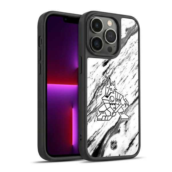 NHL Arizona Coyotes Marble Gel Armour Case For Apple iPhone 13 Pro