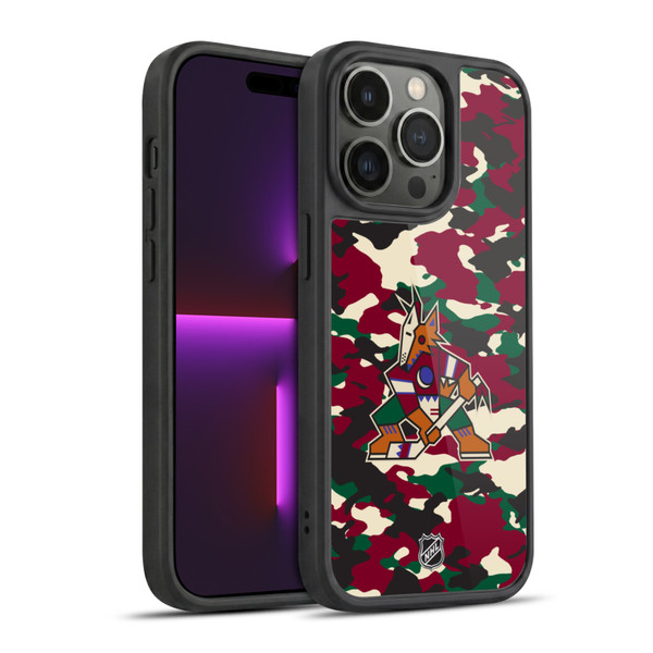NHL Arizona Coyotes Camouflage Gel Armour Case For Apple iPhone 14 Pro