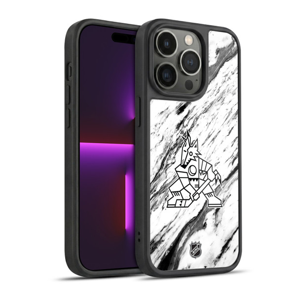 NHL Arizona Coyotes Marble Gel Armour Case For Apple iPhone 14 Pro