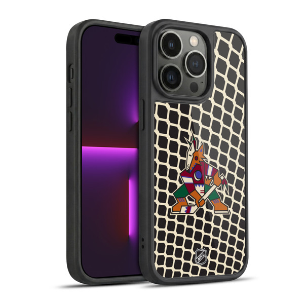 NHL Arizona Coyotes Net Pattern Gel Armour Case For Apple iPhone 14 Pro