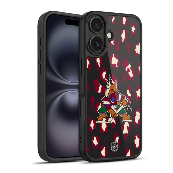 NHL Arizona Coyotes Leopard Pattern Gel Armour Case For Apple iPhone 16