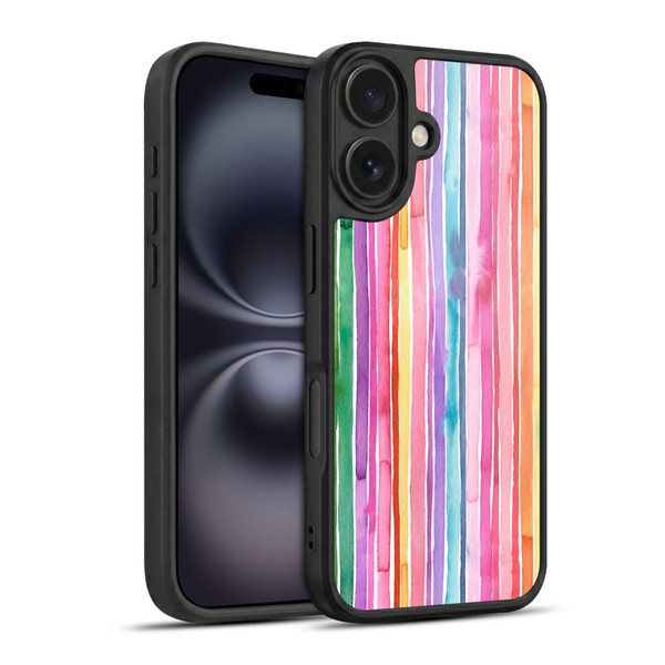 Ninola Colorful Geometric Rainbow Stripes Gel Armour Case For Apple iPhone 16
