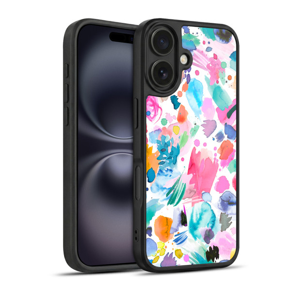 Ninola Colourful Prints Pink Scribbles Gel Armour Case For Apple iPhone 16
