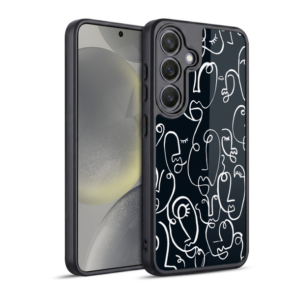 Ninola Freeform Patterns Faces Lineart Gel Armour Case For Samsung Galaxy S24 5G