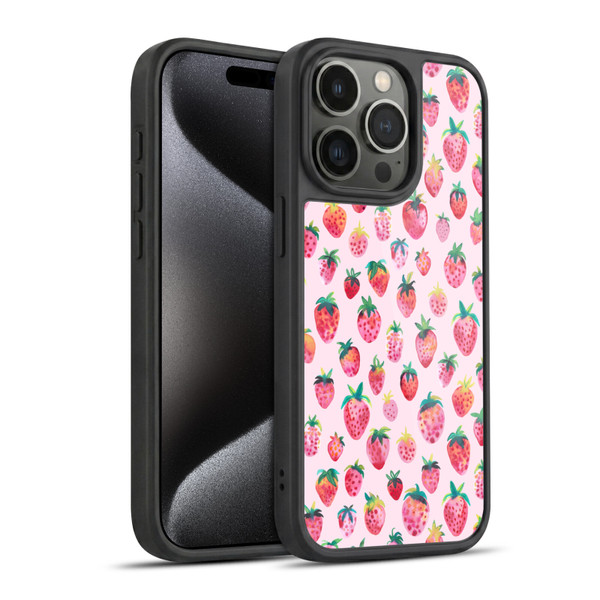 Ninola Mix Patterns Summer Strawberries Gel Armour Case For Apple iPhone 15 Pro