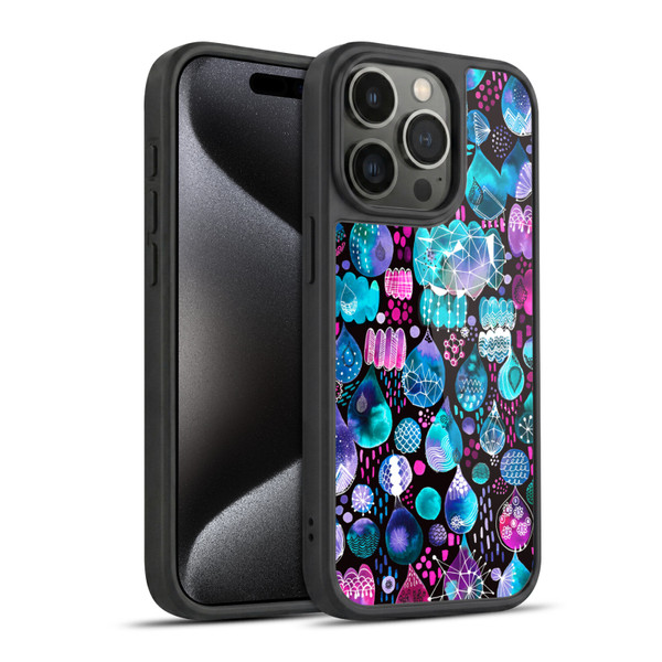 Ninola Watercolor Prints Rain Drops Gel Armour Case For Apple iPhone 15 Pro