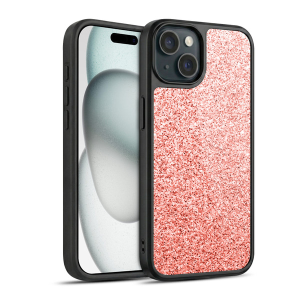 PLdesign Sparkly Coral Light Pink Gel Armour Case For Apple iPhone 15