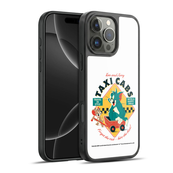 Tom and Jerry Retro Taxi Cabs Gel Armour Case For Apple iPhone 16 Pro Max