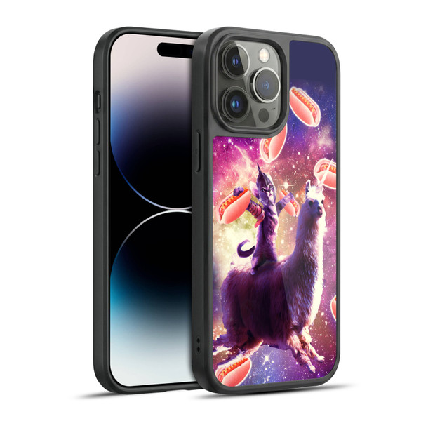Random Galaxy Space Llama Hotdog Cat Warrior Gel Armour Case For Apple iPhone 14 Pro Max