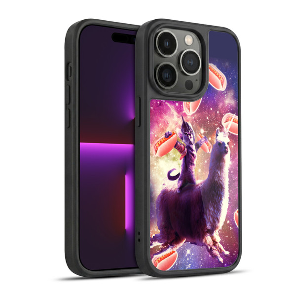 Random Galaxy Space Llama Hotdog Cat Warrior Gel Armour Case For Apple iPhone 14 Pro