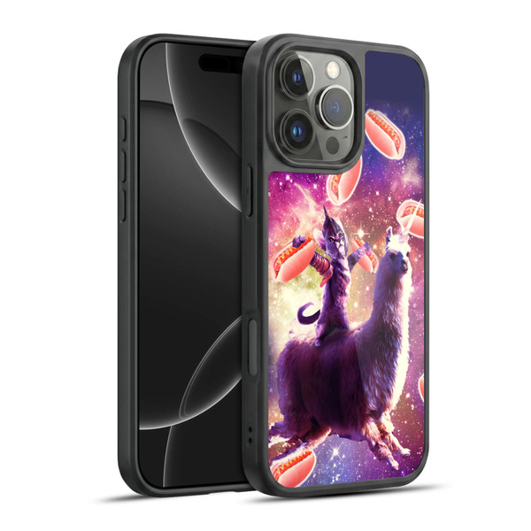 Random Galaxy Space Llama Hotdog Cat Warrior Gel Armour Case For Apple iPhone 16 Pro Max