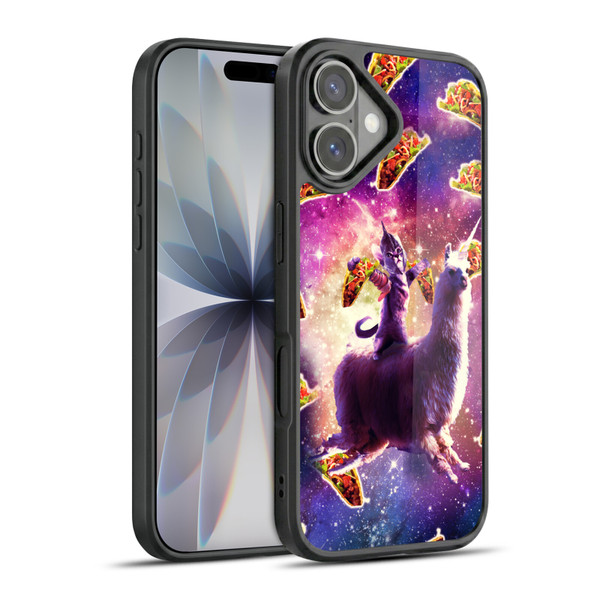 Random Galaxy Space Llama Warrior Cat & Tacos Gel Armour Case For Apple iPhone 17