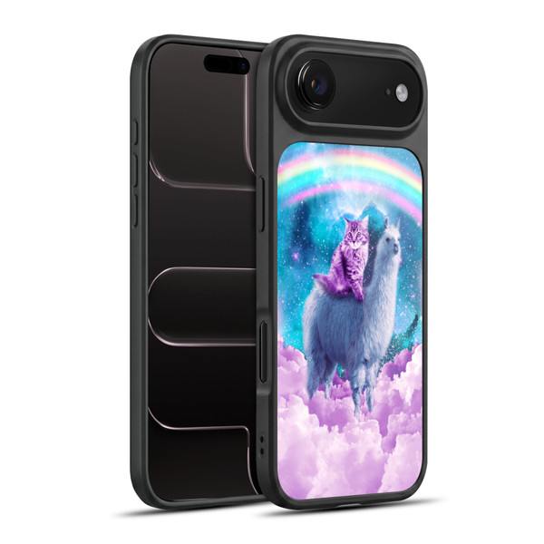 Random Galaxy Space Llama Cloudy Cat In Rainbow Gel Armour Case For Apple iPhone 17 Air