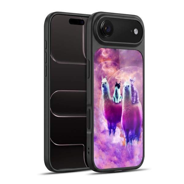 Random Galaxy Space Llama Kitty & Cat Gel Armour Case For Apple iPhone 17 Air