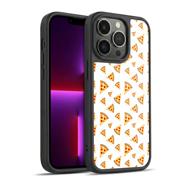 PLdesign Food Patterns Cool Fun Pizza Slices White Gel Armour Case For Apple iPhone 13 Pro