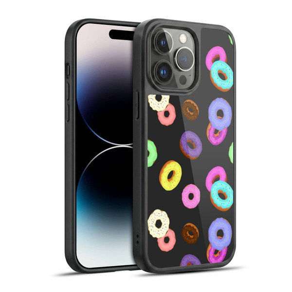 PLdesign Food Patterns Cool Fun Colorful Donuts Gel Armour Case For Apple iPhone 14 Pro Max