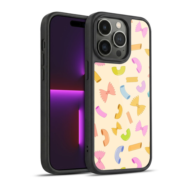 PLdesign Food Patterns Macaroni Pasta Colored Gel Armour Case For Apple iPhone 14 Pro