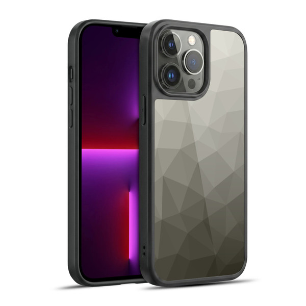 PLdesign Geometric Patterns Gray Gradient Mesh Gel Armour Case For Apple iPhone 13 Pro Max
