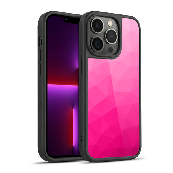 PLdesign Geometric Patterns Hot Pink Gradient Mesh Gel Armour Case For Apple iPhone 13 Pro