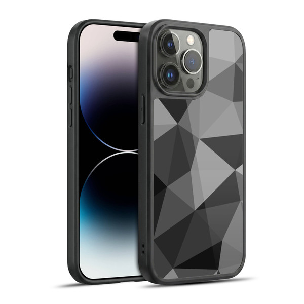 PLdesign Geometric Patterns Dark Gray Mesh Gel Armour Case For Apple iPhone 14 Pro Max