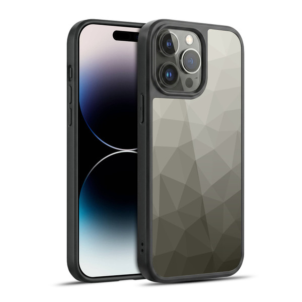 PLdesign Geometric Patterns Gray Gradient Mesh Gel Armour Case For Apple iPhone 14 Pro Max