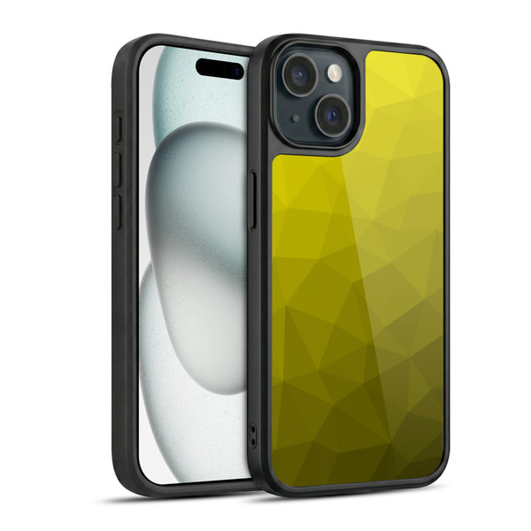 PLdesign Geometric Patterns Yellow Gradient Mesh Gel Armour Case For Apple iPhone 15