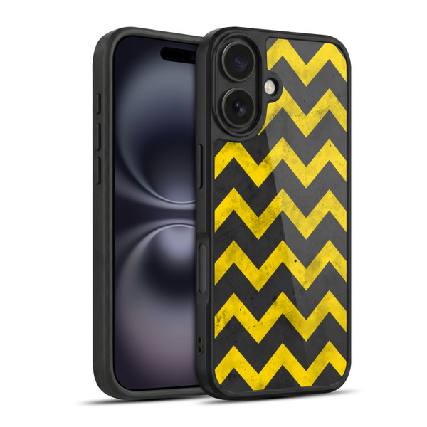 PLdesign Geometric Patterns Yellow Gray Vintage Gel Armour Case For Apple iPhone 16