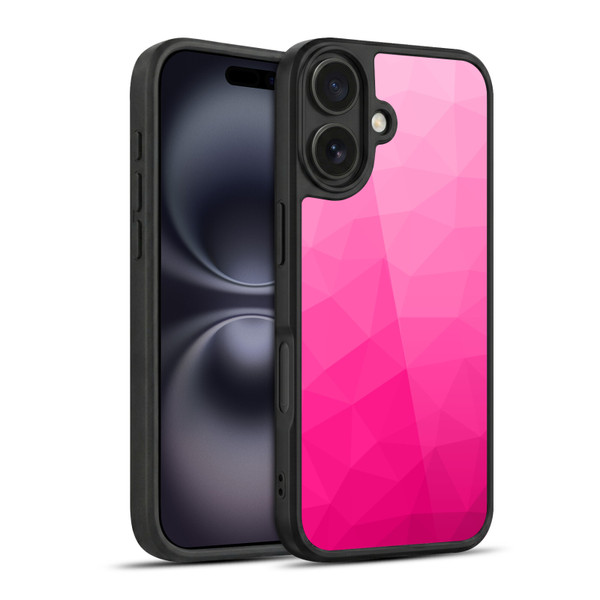 PLdesign Geometric Patterns Hot Pink Gradient Mesh Gel Armour Case For Apple iPhone 16