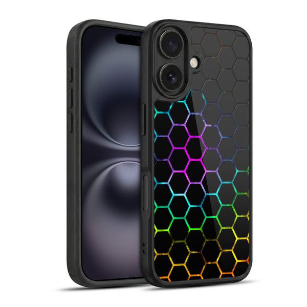PLdesign Geometric Patterns Honeycomb Spectrum Gel Armour Case For Apple iPhone 16