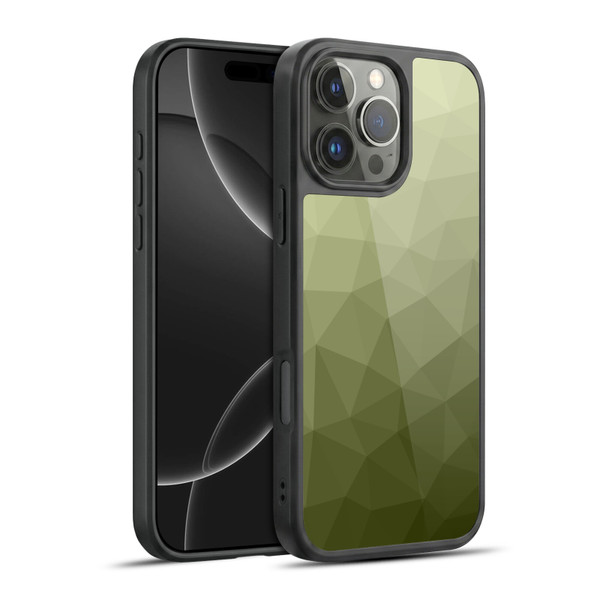 PLdesign Geometric Patterns Army Green Gradient Mesh Gel Armour Case For Apple iPhone 16 Pro Max