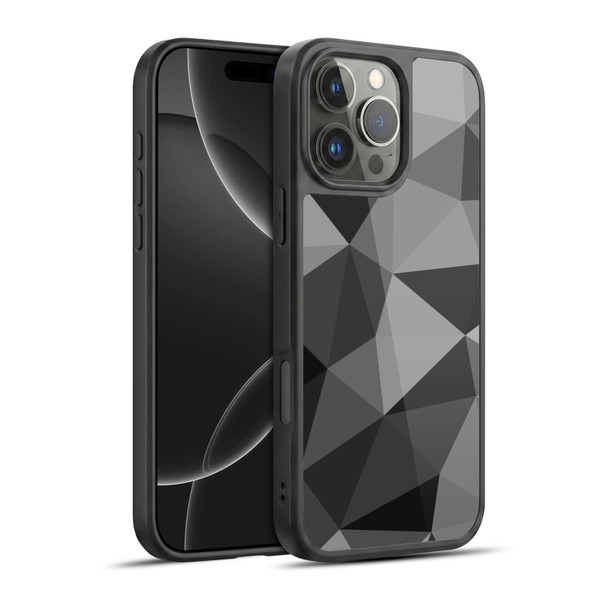 PLdesign Geometric Patterns Dark Gray Mesh Gel Armour Case For Apple iPhone 16 Pro Max