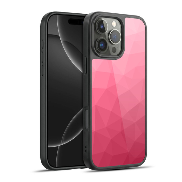 PLdesign Geometric Patterns Magenta Pink Ombre Mesh Gel Armour Case For Apple iPhone 16 Pro Max