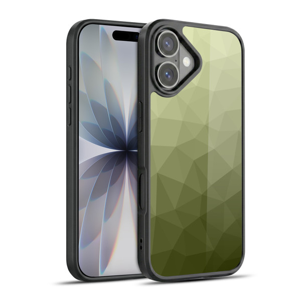 PLdesign Geometric Patterns Army Green Gradient Mesh Gel Armour Case For Apple iPhone 17