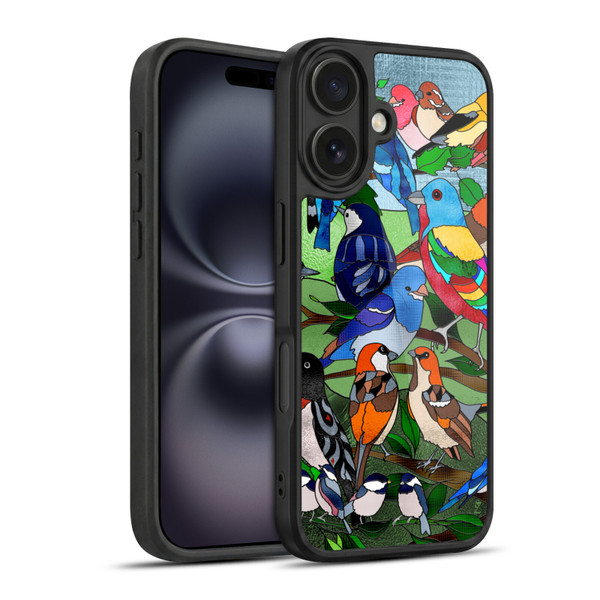 Suzan Lind Birds Stained Glass Gel Armour Case For Apple iPhone 16
