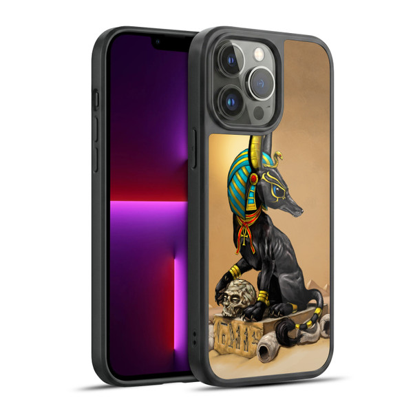 Stanley Morrison Art Egyptian Black Jackal Anubis Gel Armour Case For Apple iPhone 13 Pro Max