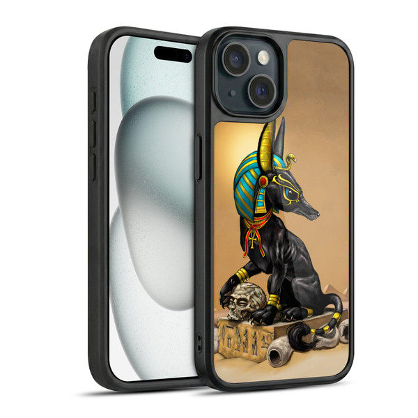 Stanley Morrison Art Egyptian Black Jackal Anubis Gel Armour Case For Apple iPhone 15